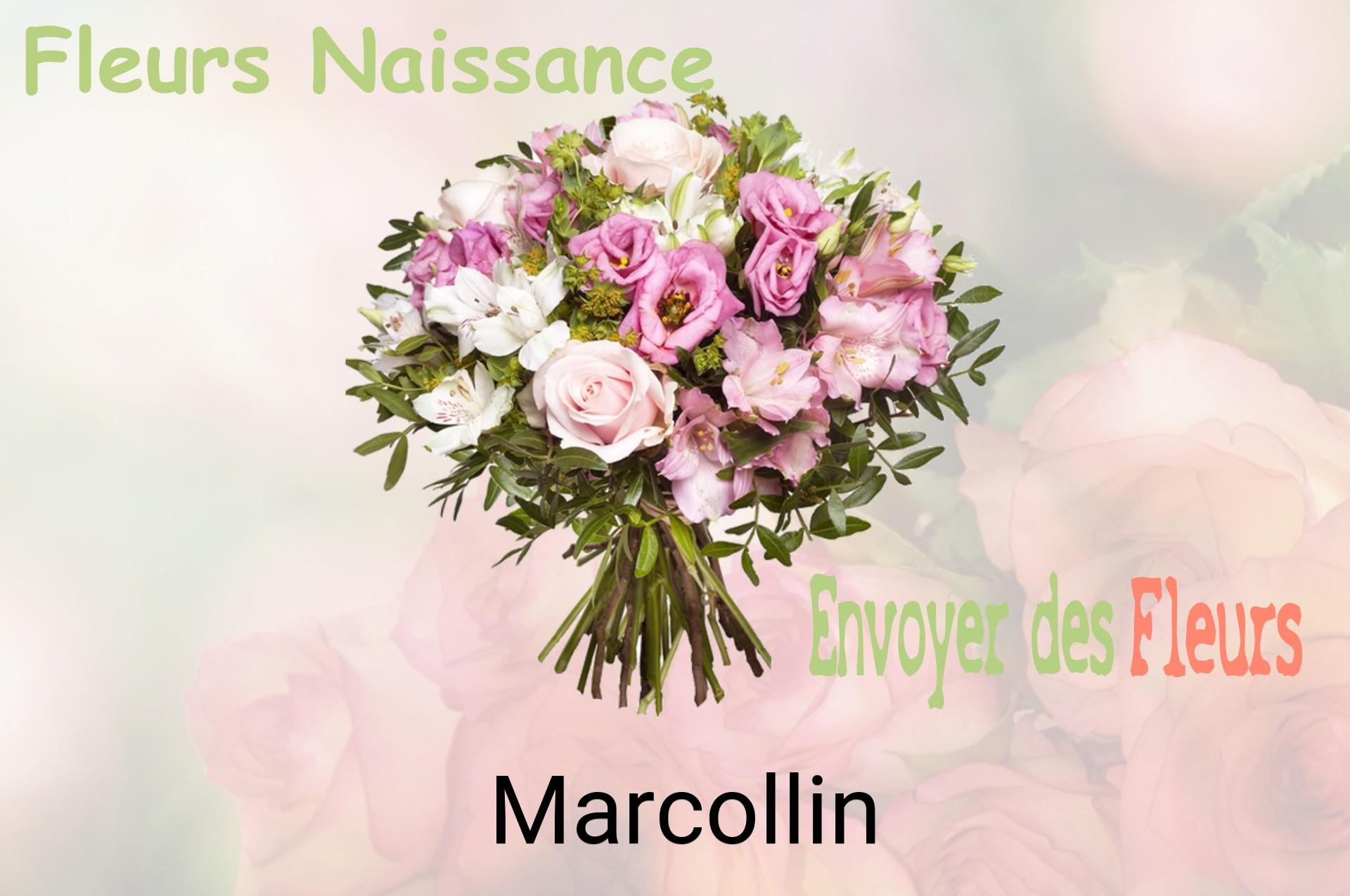 Bouquet de fleurs de naissance livré à Marcollin